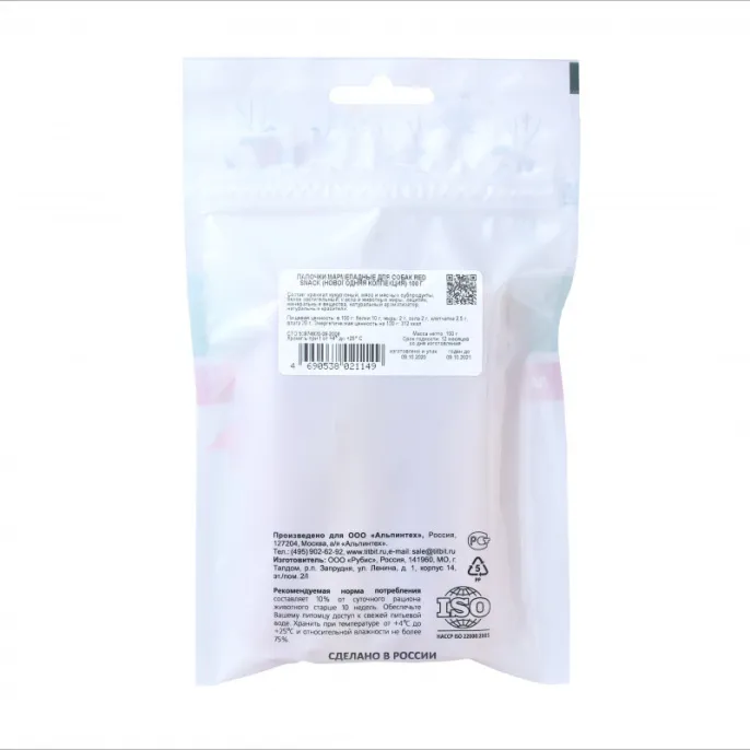 ТИТБИТ Палочки мармеладные для собак Red snack (Новогодняя коллекция)