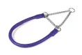 Onega Ошейник-полуудавка из круглой кожи, фиолетовый для собак