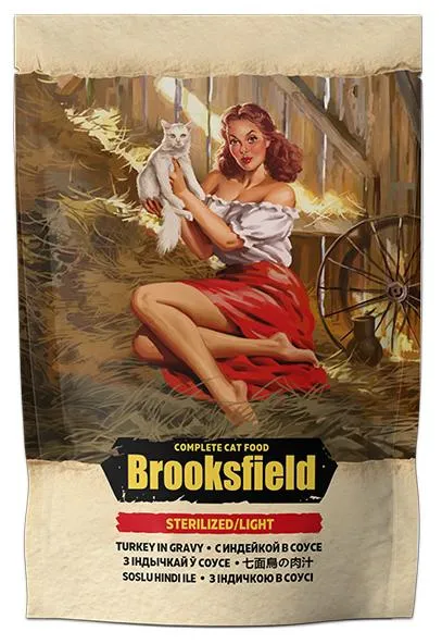 Brooksfield Sterilized/Light Cat (Индейка в соусе)  для стерилизованных кошек