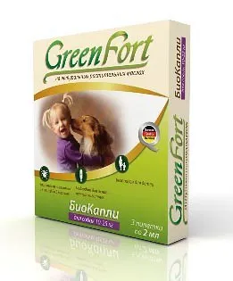 Экопром GreenFort Премиум БиоКапли для собак 10-25 кг для питомцев