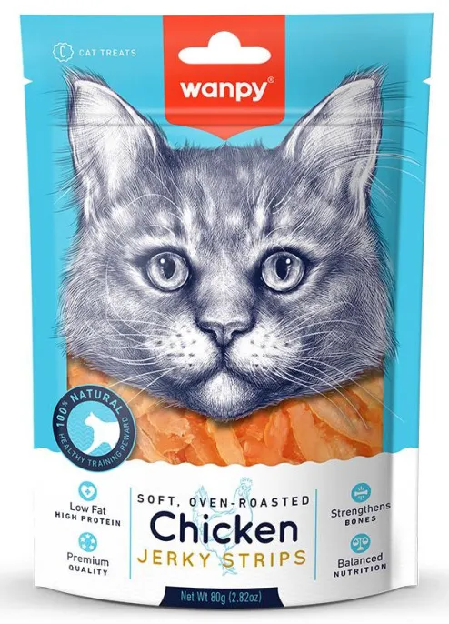 Wanpy Cat Мягкая вяленая соломка из курицы для кошек