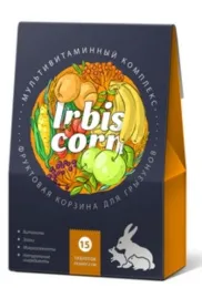 Irbis Сorn "Фруктовая корзина" для грызунов, 15 таб.