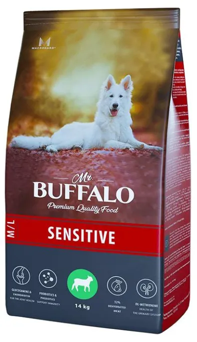 Mr. Buffalo Adult Sensitive (Ягненок), 14 кг