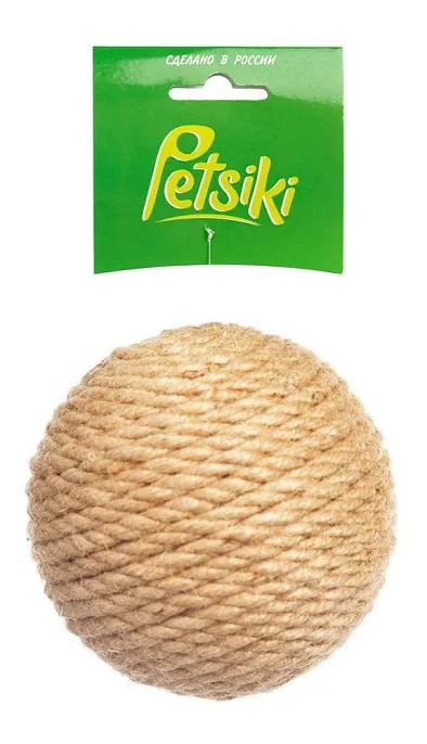 Petsiki Когтеточка динамическая клубок песочный для кошек