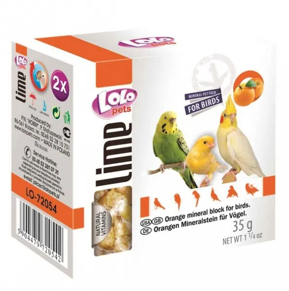 "Lolo Pets" Мел для птиц с апельсином, 35 г для птиц