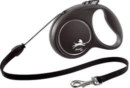 Поводок-рулетка "Flexi" "Black Design" S, трос для собак