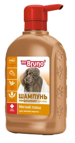 Шампунь-кондиционер Mr.Bruno "Мягкий плюш", 350 мл для собак