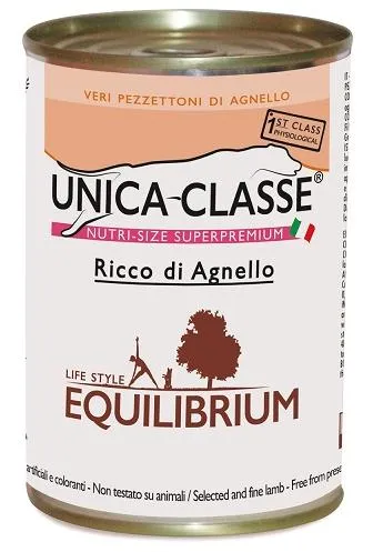 Unica Classe Equilibrium Кусочки  с ягненком и рисом для собак