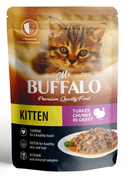 Mr. Buffalo Kitten (Индейка в соусе) для кошек