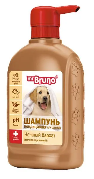 Шампунь-кондиционер Mr.Bruno "Нежный бархат", 350 мл для собак