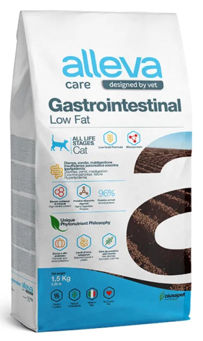Alleva Care Cat Gastrointestinal Low fat, 1,5 кг